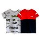 Pamkids Urban Artistry: Boys' White Printed Tee with Bold Red Accent |Boys' Mix and Match T-Shirt Collection (Sizes 7-12 Years)